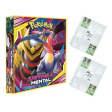 Álbum Pasta Fichário Pokemon Com 20 Folhas Sintonia Mental