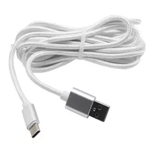 Cable Carga Usb C 3 Metros Acordonado Premium Joystick Ps5