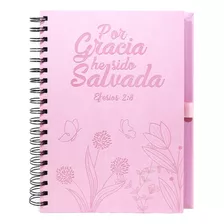 Libreta Cuaderno Cristiano Tapa Dura C/100 Hojas/ Rosa Claro