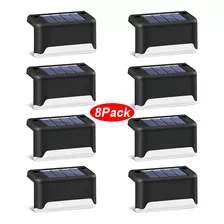 Escada De Caminho Ip65 Impermeável Levou Luzes Solares 8pcs