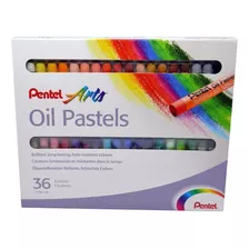 Giz Pastel Oleoso Com 36 Cores Pentel Arts Tecno Japonesa Nf