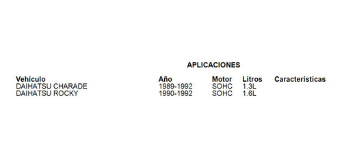 Juego Completo Juntas Motor Daihatsu Rocky 1990-1992 1.6l Foto 2