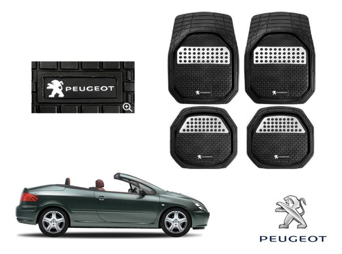 Tapetes 3d Logo Peugeot + Cubre Volante 307 Cc 2003 A 2010 Foto 2