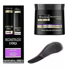 Kit Reconstrução E Hidratação Para Cabelos + Escova