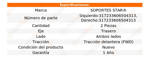 2- Bujes Horquilla Traseras Sentra L4 2.5l 02/08 S Star Foto 2