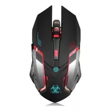 Mouse Gamer Vegcoo C8 Silencioso Inalámbrico Led -negro