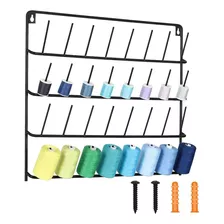 Haitarl 32-spool Sewing Thread Rack, Wall-mounted Metal Sew.