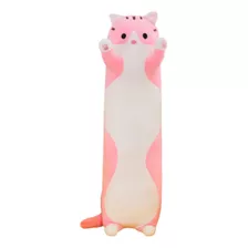 Almofada Travesseiro Pelucia Gigante Gato Gatinho 130c Rosa