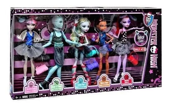 Boneca Monster High Dance Class Com 5 Bonecas Mattel