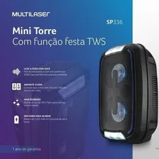 Alto-falante Multilaser Sp336 Portátil Com Bluetooth Preto 