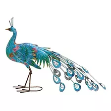 Deco 79 Metal Peacock 31 W, 20 H, W - 20 H.