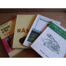 Lote Criaçao De Ras Instalaçoes 4 Livros Bom Estado Bibliote