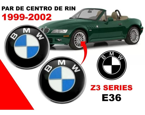 Par De Centros De Rin Bmw Serie Z3 E36 1999-2002 68 Mm Foto 2