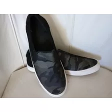 Zapatos Panchas Zara Nro. 43 De Tela Camuflada Con Rejilla