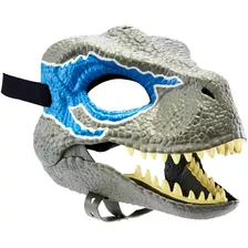 Accesorio De Disfraz Mascara De Velociraptor Azul Jurassic