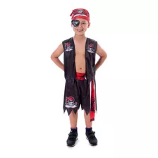 Pirata Infantil Masculino,kit 5 Peças,caribe,jack Sparrow