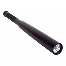 Cachiporra Bate Linterna Led Aluminio 38cm - Linterna Negro Luz Blanco