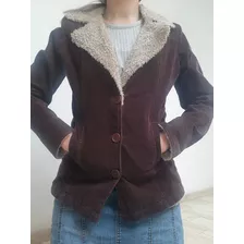 Oferta! Saco Corderoy Abrigo Marrón Vintage Muy Buen Estado 