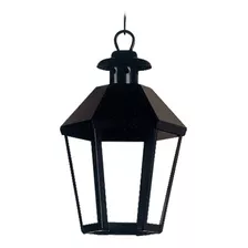 Farol Colgante Hexagonal N53/c Negro Con Cadena...