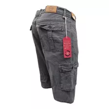 Bermudas Tipo Cargo Para Hombre En Gabardina