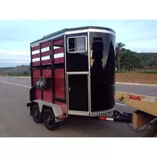 Projeto Carretinha Reboque Transporte 2 Cavalos Completo 