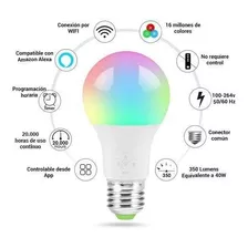 Ampolleta Led Smart Bright A60 10w E-27 Megabright Color De La Luz Rgb