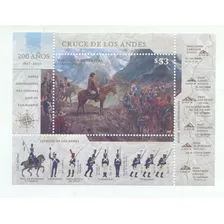 2017 200 Años Cruce De Los Andes- Argentina (bloque) Mint