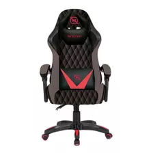 Silla Gamer Necnon Nsg-01 Hasta 150kg Cuero Sintético Color Rojo