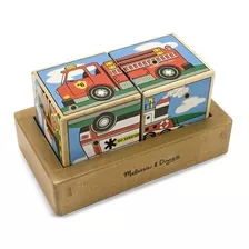 Melissa Y Doug Bloques Madera Vehiculos Con Sonidos