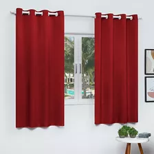 Cortina Blackout Corta Luz Tecido 2,80x1,40 M Cor Vermelho