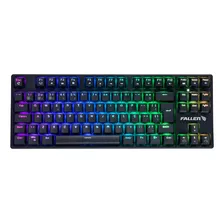 Teclado Gamer Fallen Pantera Preto Tkl Switch Azul