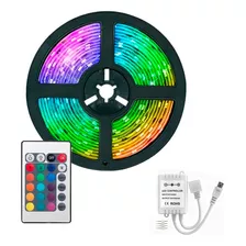 Rolo De Fita Led Rgb Gamer 5m Com Fonte Leds 110v Ip65