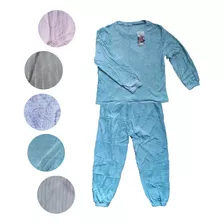 Pijama Para Dama Peluche Fino Varios Colores Talles Grandes