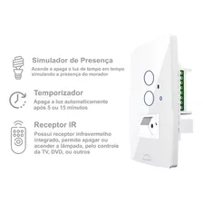 Interruptor Ir Touch 2 Pads Tomada 20a Diamond Branco