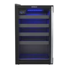 Adega Piubella 100l Preto Fosco Venax 127v Porta Invertida