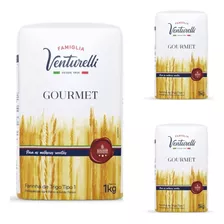 Kit 3 Farinhas De Trigo Famiglia Venturelli Gourmet 1kg=3kg