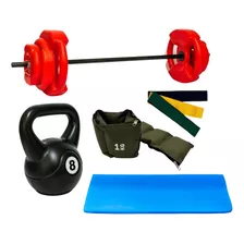 Rusa 8kg, Barrakit17kg, Colchoneta, Therax3, Tobilleras1kg