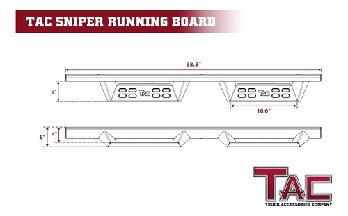 Tac - Estribos De Francotirador Para Toyota Tacoma Access Ca Foto 3