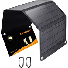 Panel Solar Lvyuan Portátil 30 W Puertos Usb Duales De 5v