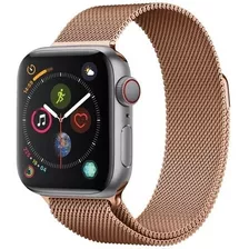 Pulseira Para Apple Watch Premium Milanesa Ouro Envelhecido