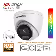 Câmera De Segurança Hikvision Turret Colorvu 2mp 2.8mm Cor Branco