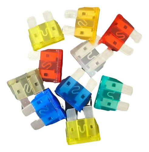 Kit 50 Fusíveis Lâmina Comum Médio 7.5ah Até 30ah