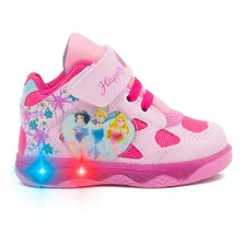 Tenis Bota Princesas Niña Luces De Impacto Importado Rosa 