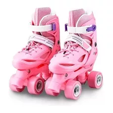 Patines 4 Rueda Ajustable Rosados Patines Roller