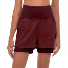 Pantalones Cortos Lda Para Correr Con Cintura Alta Y Secado