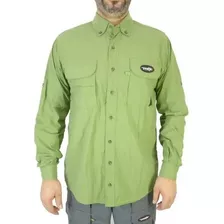 Camisa Mtk Pesca Proteção Solar Uv Caqui Mostarda Cinza Kit 