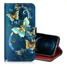 Funda Para iPhone 12 Pro Max (diseno Mariposas Azules)