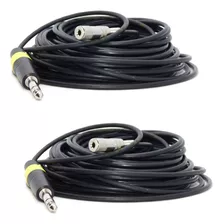 2 Cables Plug A Mini Plug Hembra Estereos 10 Mts 
