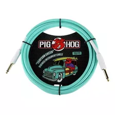 Cable Verde Pig Hog Seafoam Para Instrumento De 3 Metros
