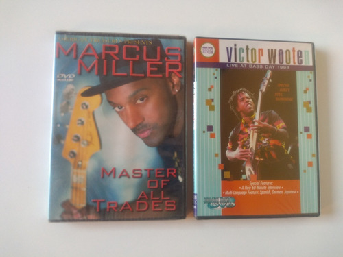 Dvd Marcus Miller + Dvd Victor Wooten Importado Novo Lacrado